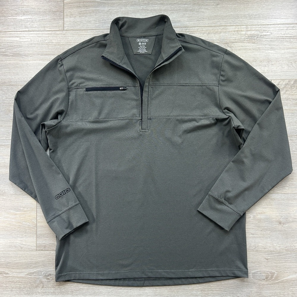 OGIO Ace Collection Pullover Mens XL Green Quarter Zip Long Sleeve Golf